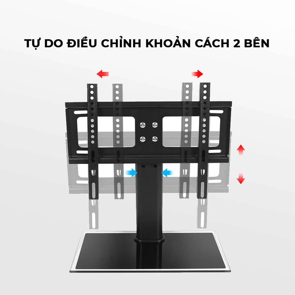 Giá Đỡ Tivi Để Bàn 32" - 55" - Kính cường lực (1 cột)