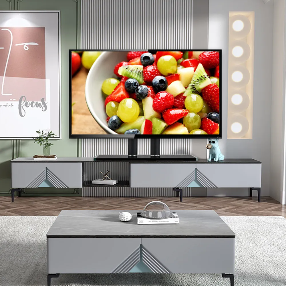 Giá Đỡ Tivi Để Bàn 37" - 75" - Kính cường lực (2 cột)