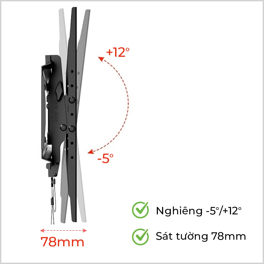 Giá Treo Tivi Nghiêng Gật Gù NB-DF90T 60" - 100" Hàng Nhập Khẩu