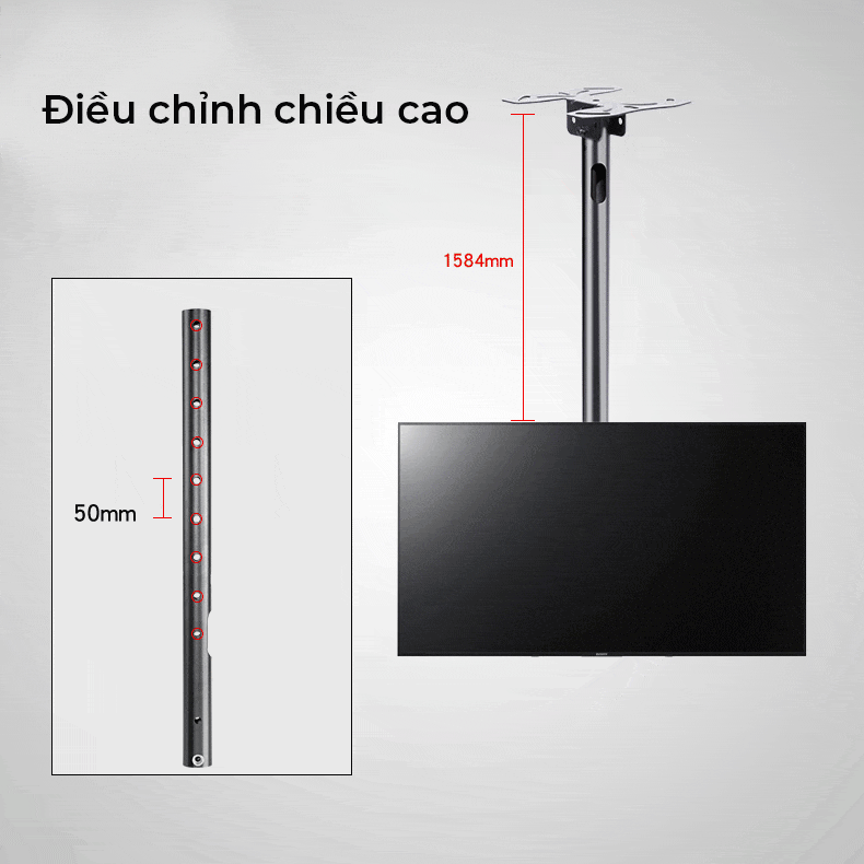 Giá Treo Tivi Thả Trần 2 Màn Hình 32"- 55"