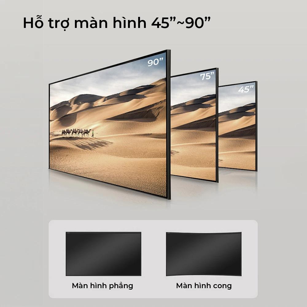 Giá Treo Tivi Thẳng Sát Tường B88 45" - 90"