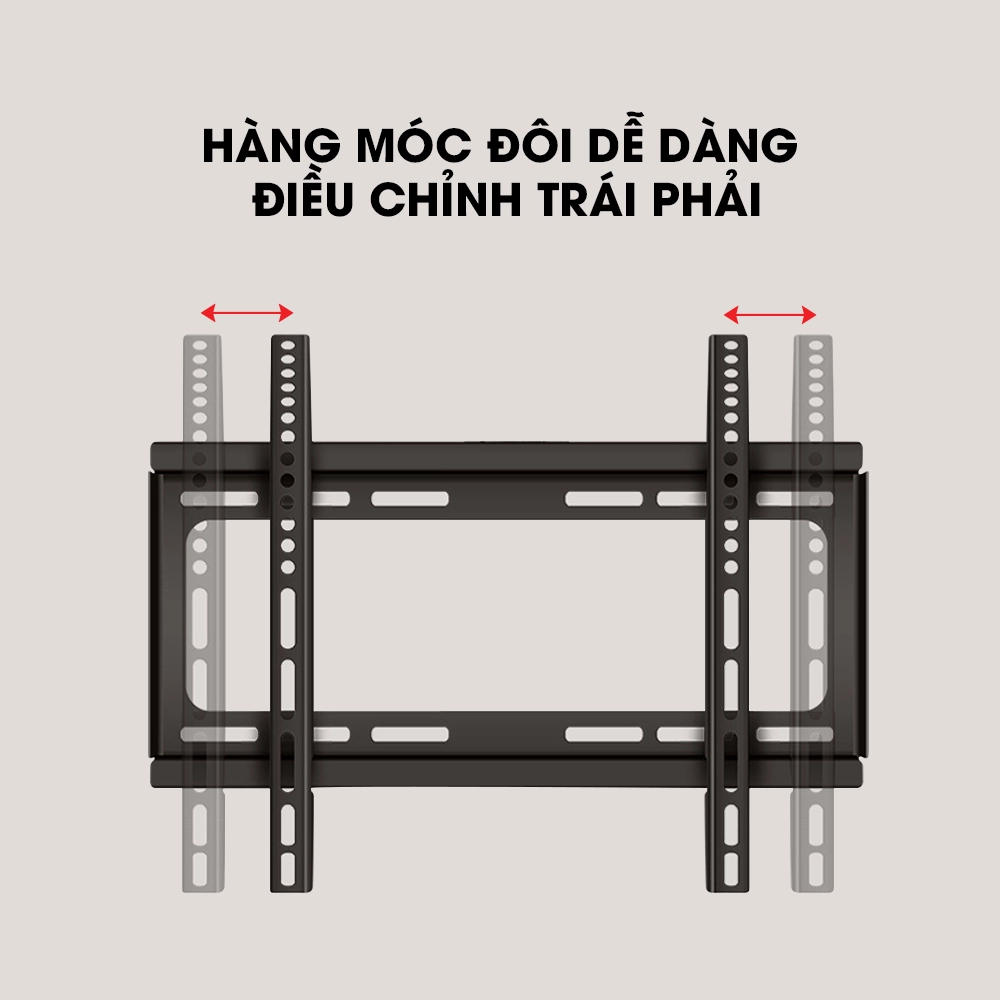 Giá Treo Tivi Phẳng Sát Tường DK75 50" - 75" - Loại thép dày