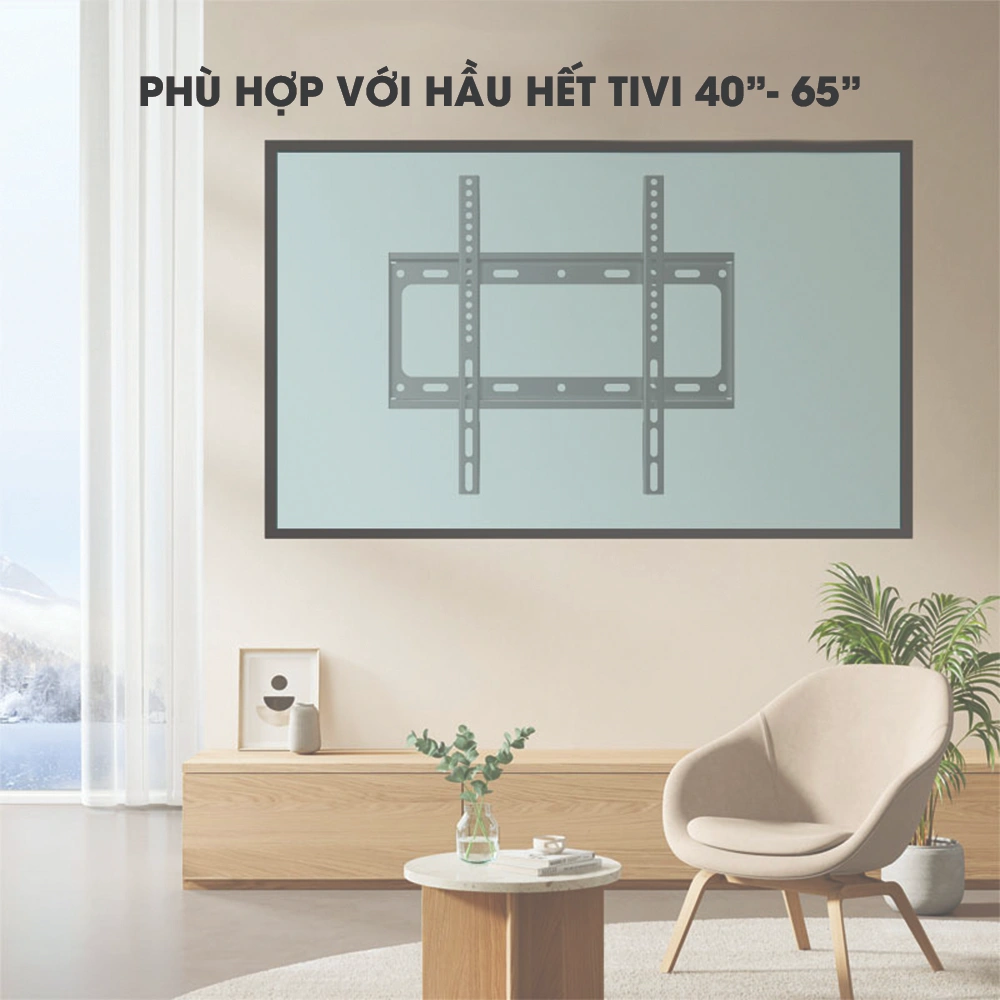 Giá Treo Tivi Phẳng sát Tường HP65 40" - 65"