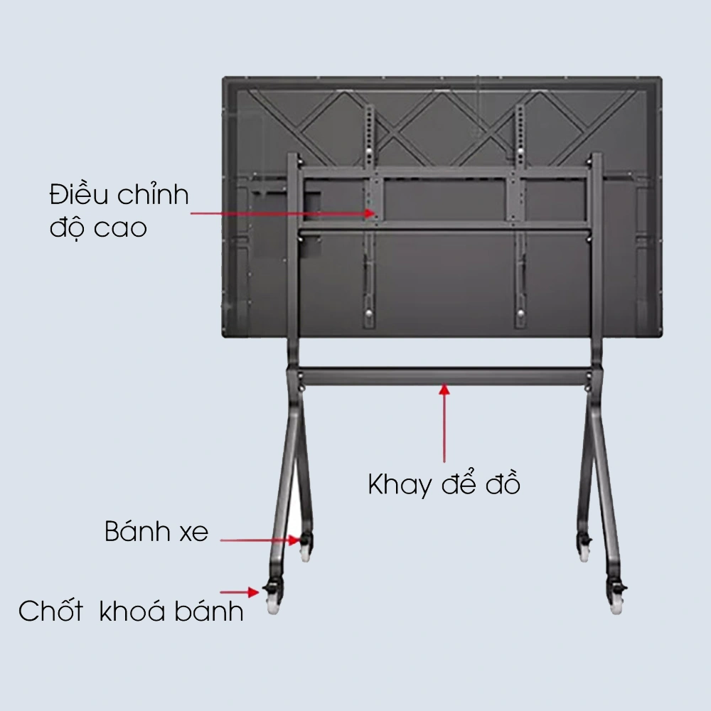 Giá treo Tivi Di Động TR43 55" - 100" Hàng Nhập Khẩu