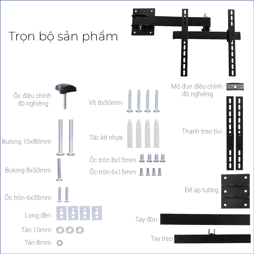 Giá treo Tivi Góc Xoay 26 inch - 75 inch