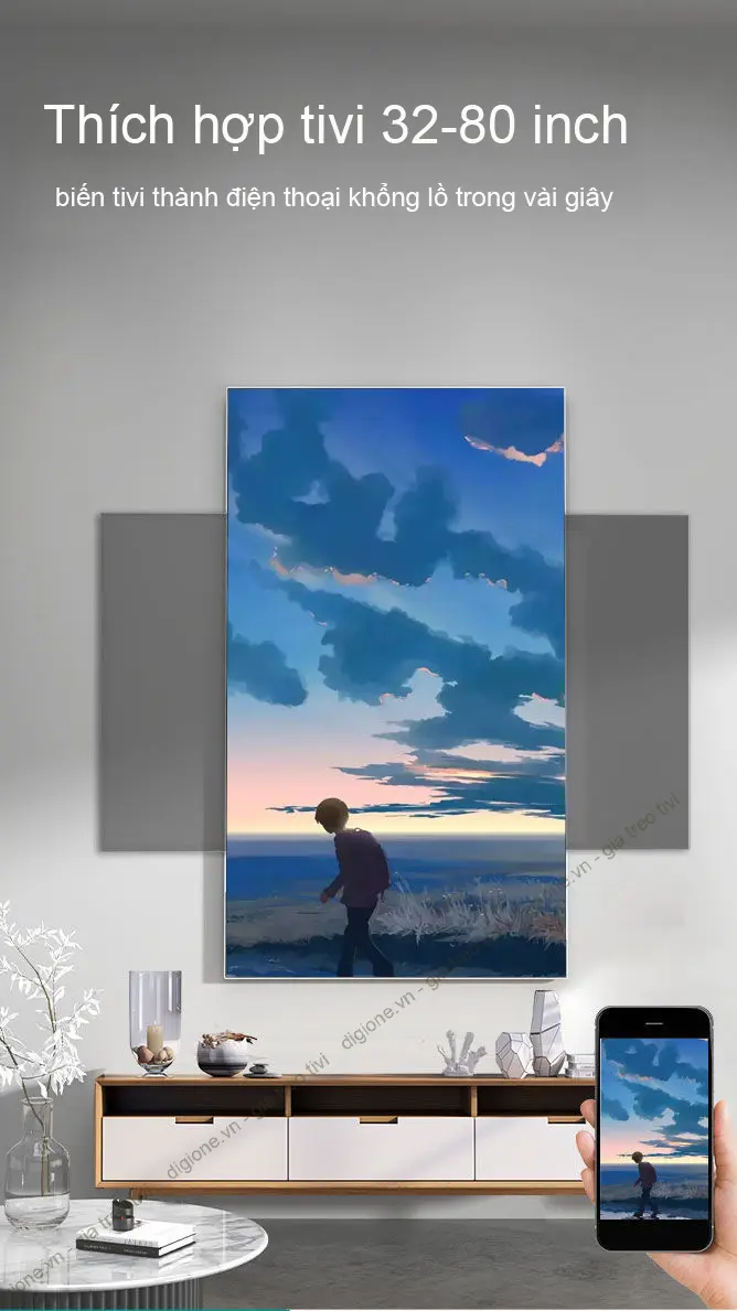 Giá Treo Xoay Ngang Dọc 360 Tivi Từ 32