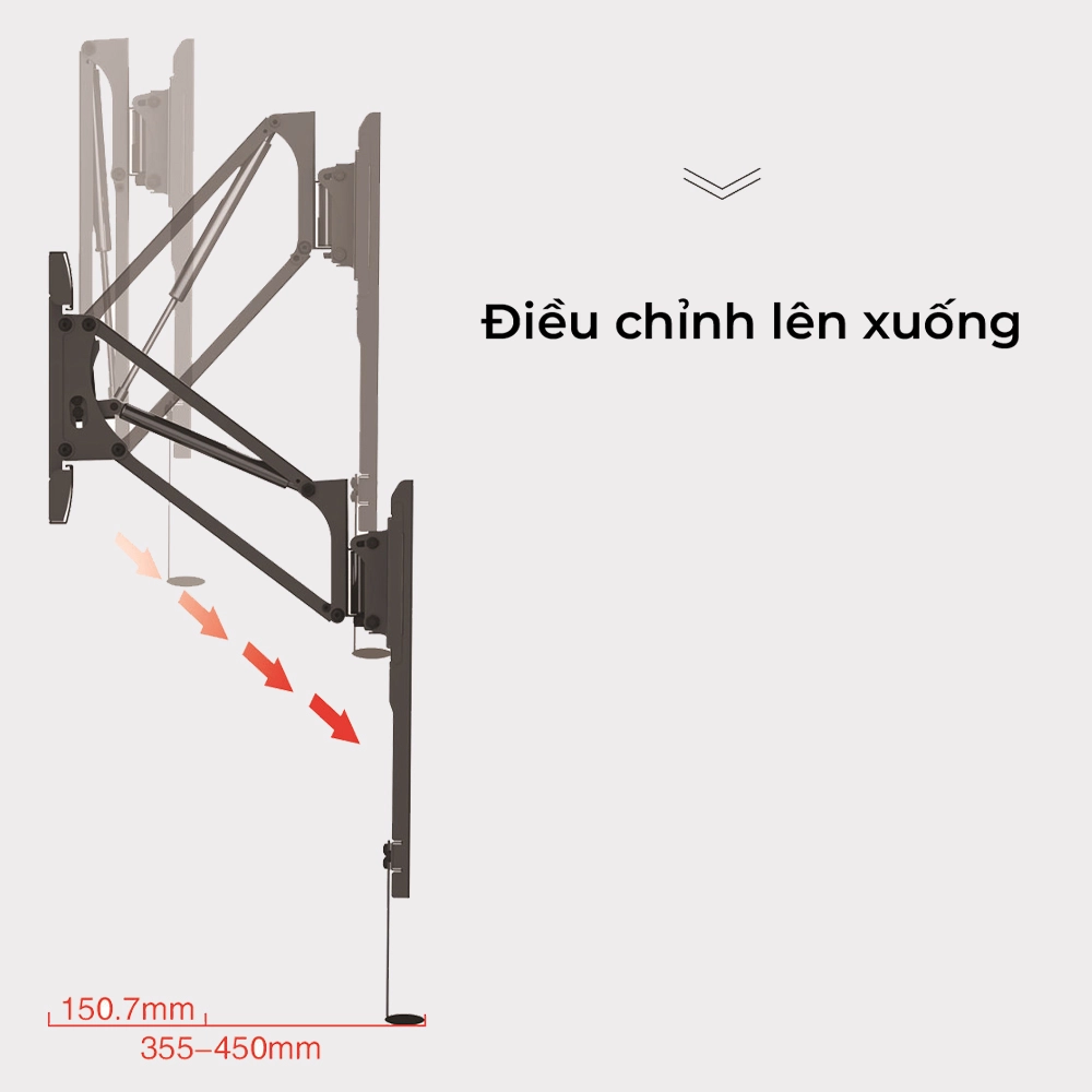 Giá Treo Tivi Nâng Lên Hạ Xuống