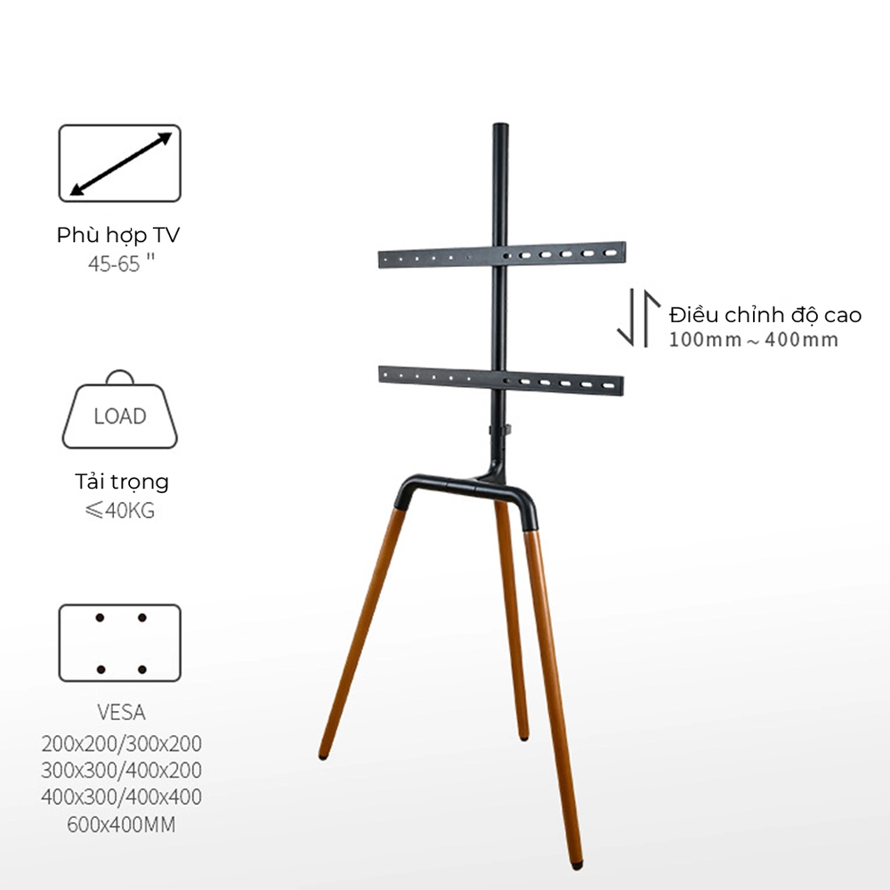 Kệ Treo Tivi 3 Chân VST-001B Siêu Đẹp 43 - 65inch