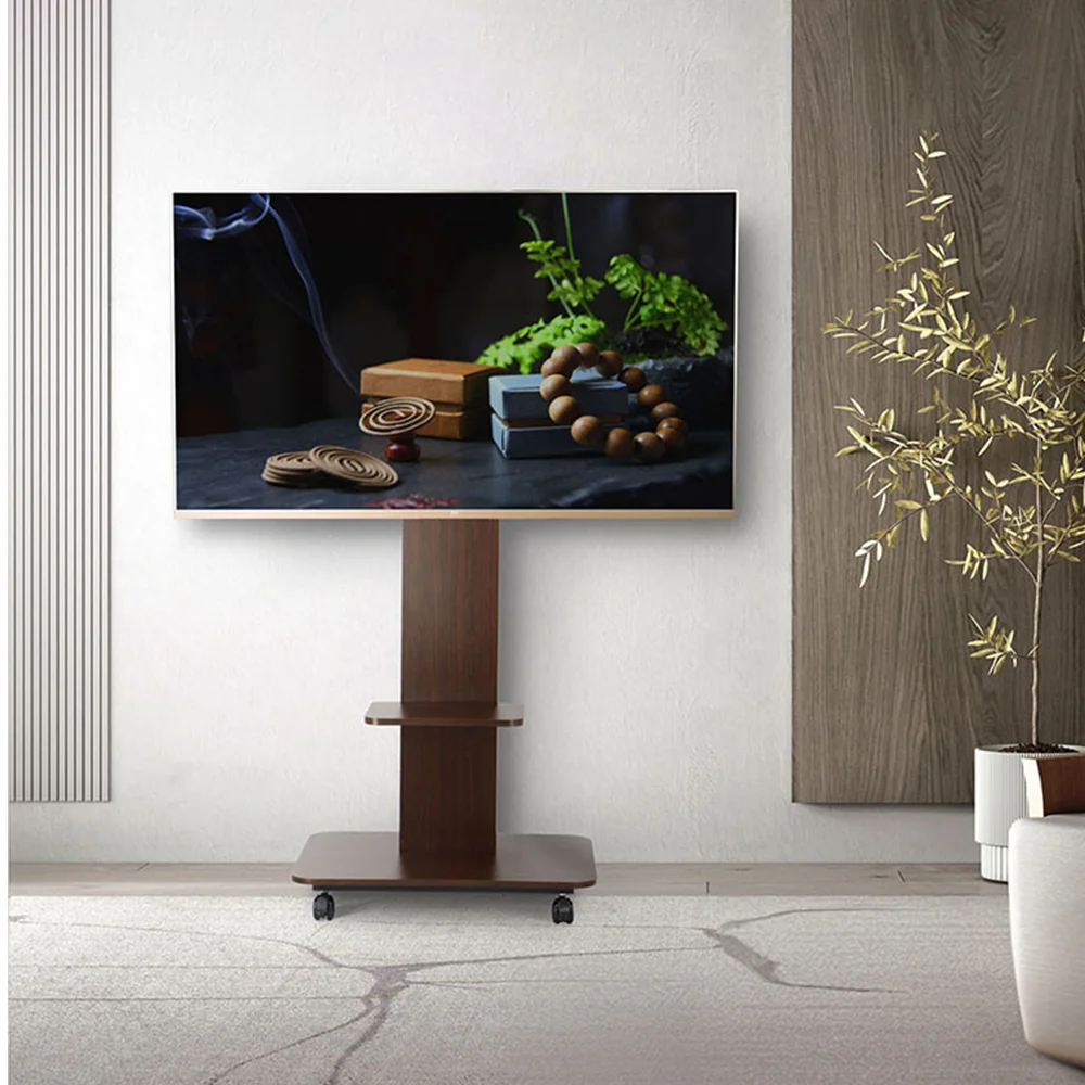 Kệ Treo Tivi Di Động Gỗ Y01  40"-70"