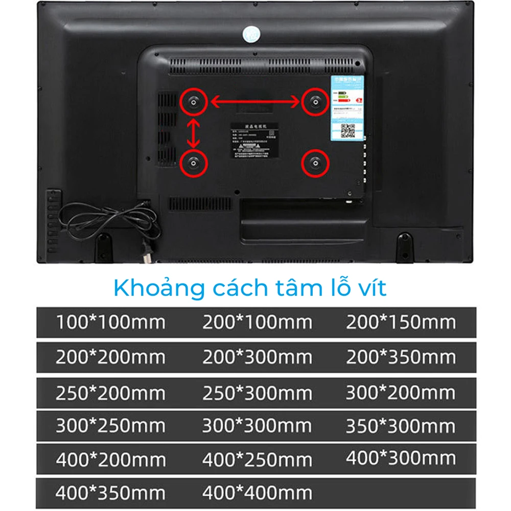 Kệ Treo Tivi Di Động Gỗ Y01 40"-70"