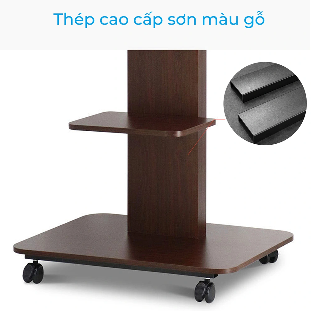 Kệ Treo Tivi Di Động Gỗ Y01  40"-70"
