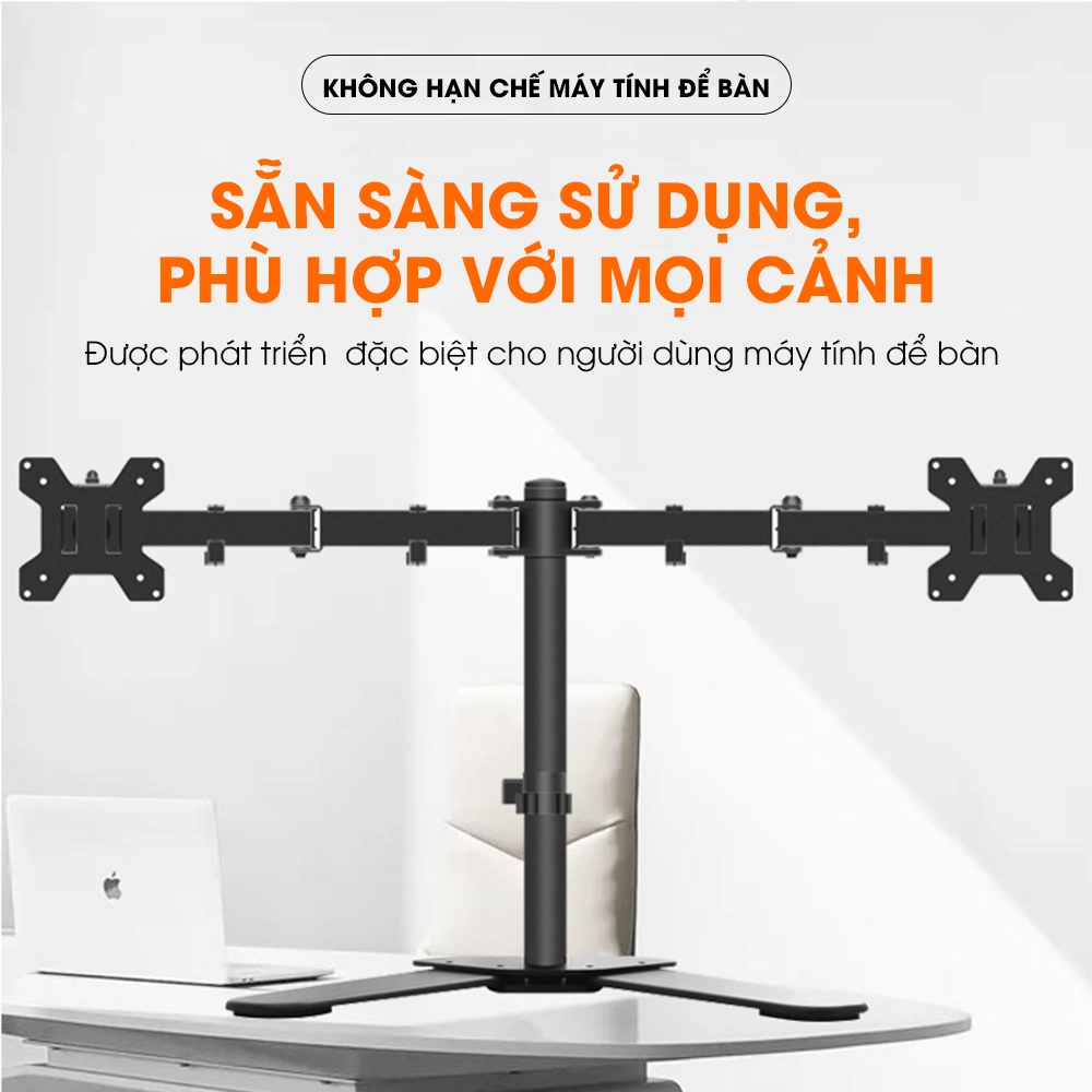 Giá Treo Hai Màn Hình Để Bàn M042 17 – 27 Inch