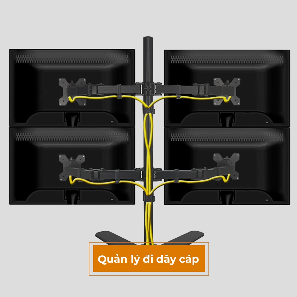 Giá Treo 4 Màn Hình M044 (17" – 27") Hàng Nhập Khẩu