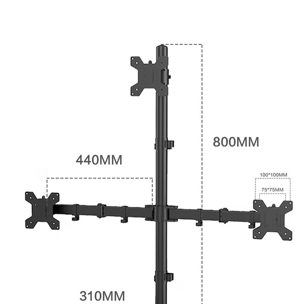 Giá Treo 3 Màn Hình Máy Tính Để Bàn M043 (17" - 27")