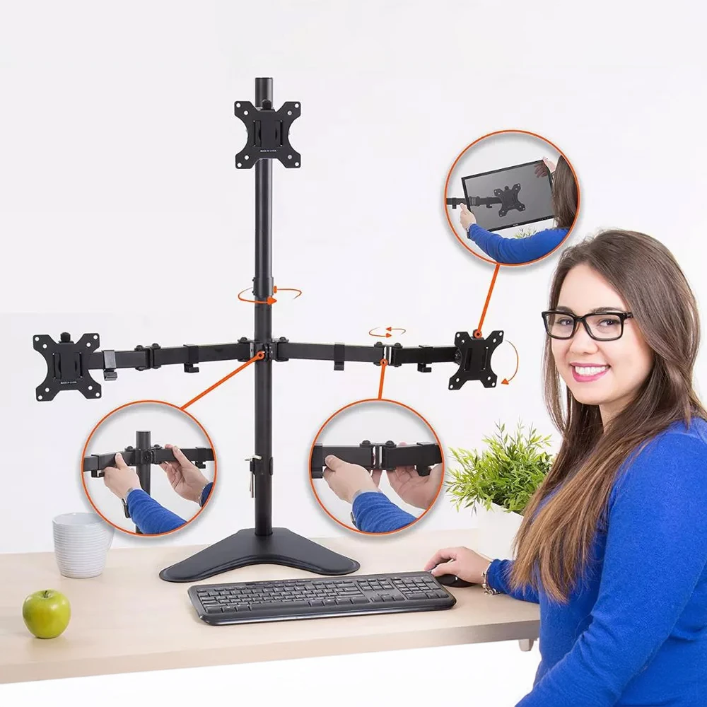 Giá Treo 3 Màn Hình Máy Tính Để Bàn M043 (17" - 27")