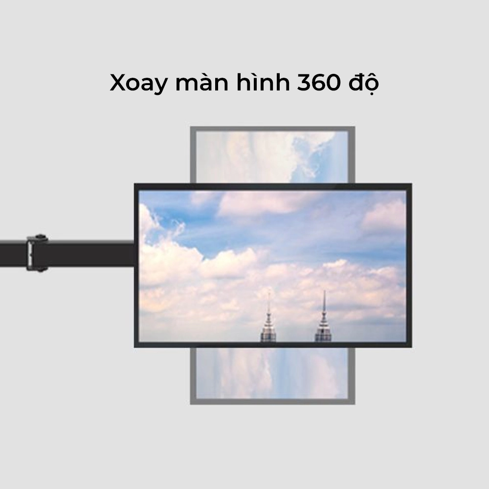 Giá Treo 2 Màn Hình Kẹp Bàn M052 (17" - 27")