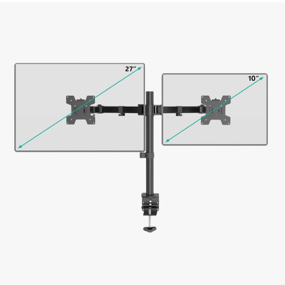 Giá Treo 2 Màn Hình Kẹp Bàn M052 (17" - 27")