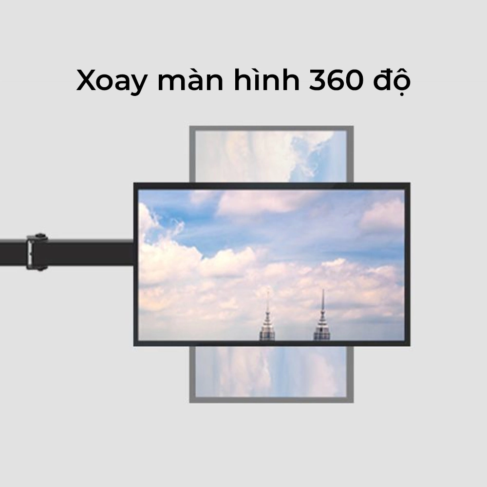 Giá Treo Màn Hình Máy Tính Kẹp Bàn M051 17-27 Inch