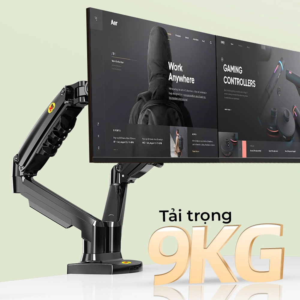Giá Treo 2 Màn Hình Máy Tính NB F160 (17"- 29") Xoay Đa Năng Tiện Lợi