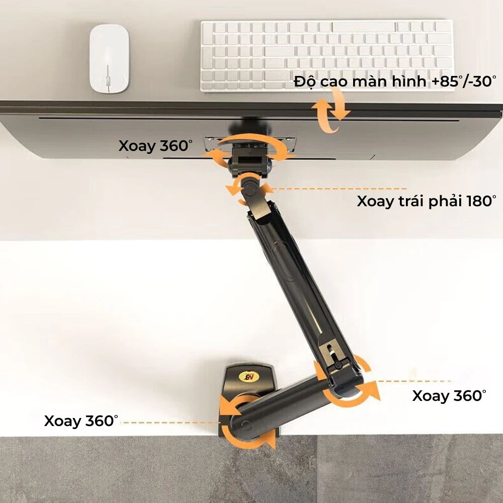 Giá Treo Màn Hình Máy Tính NB-F80 (17"- 30") Xoay Đa Hướng 360 Độ