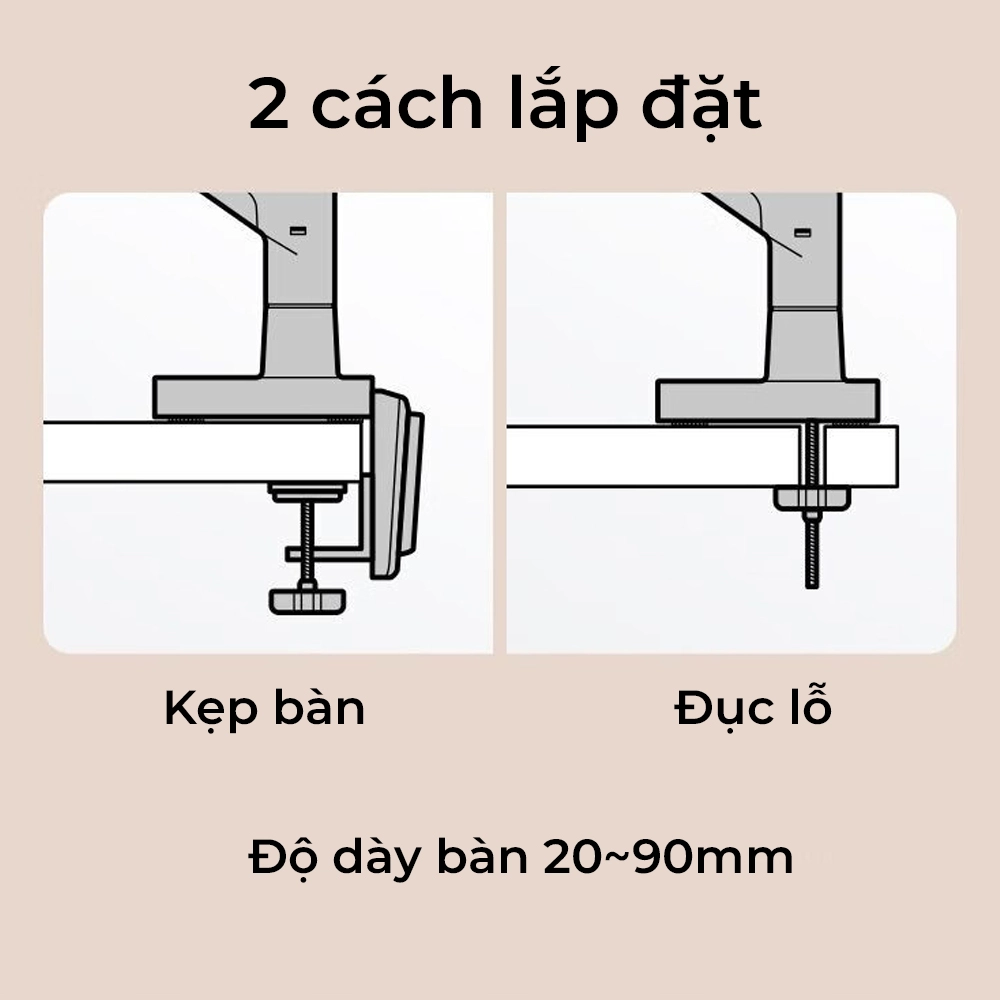 Giá Treo Màn Hình Máy Tính NB-F80 (17"- 30") Xoay Đa Hướng 360 Độ
