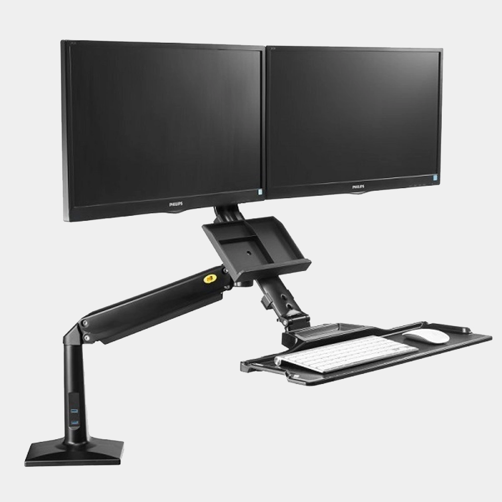 Giá Đỡ Kẹp Bàn 2 Màn Hình Máy Tính NB-FC24 (17"- 24")