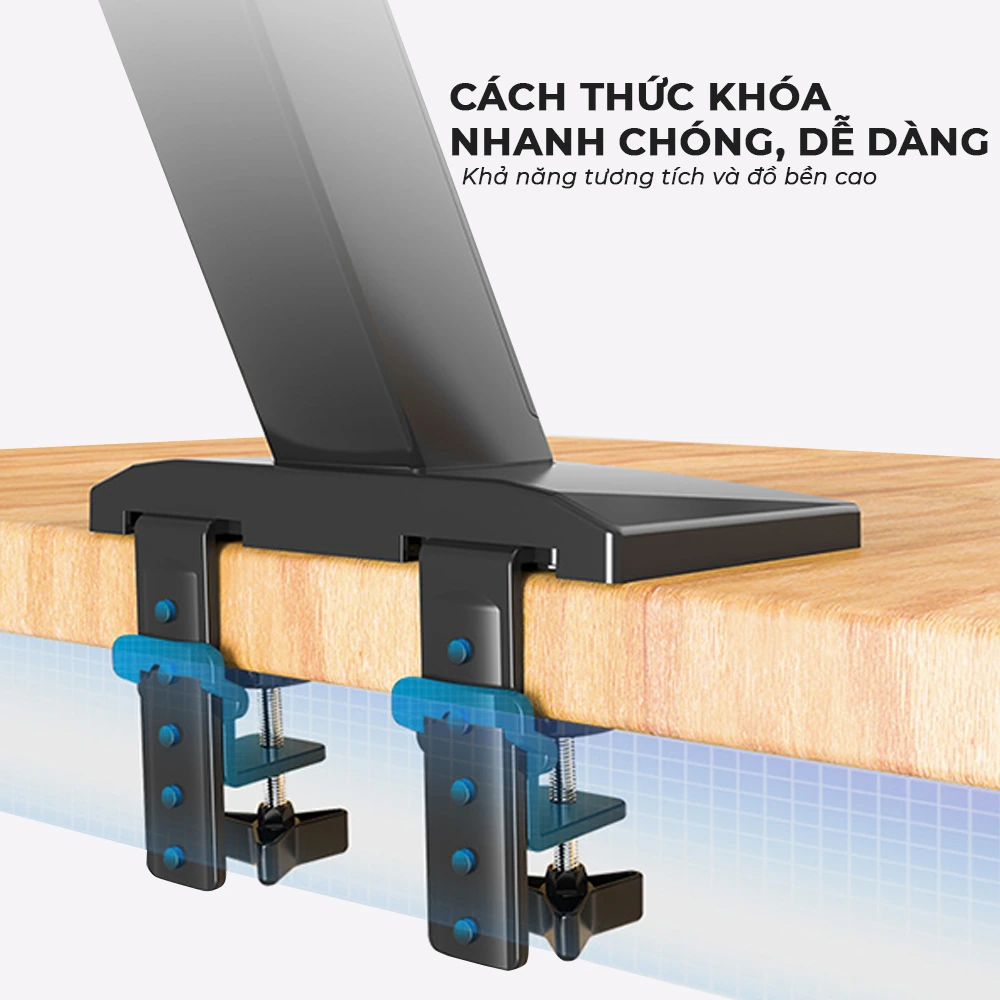 Giá Đỡ Kẹp Bàn 2 Màn Hình Máy Tính NB-FC24 (17"- 24")