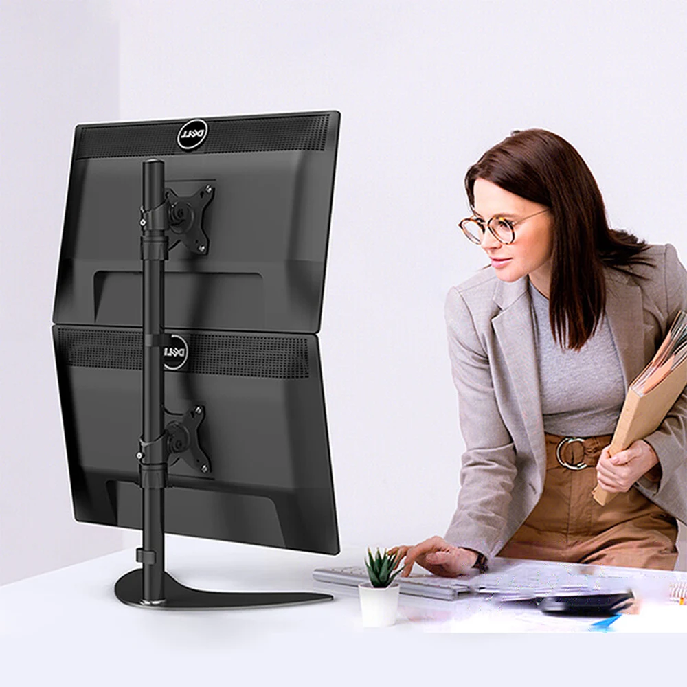 Giá Treo Cột Dọc 2 Màn Hình Máy Tính S2V (15"- 24")