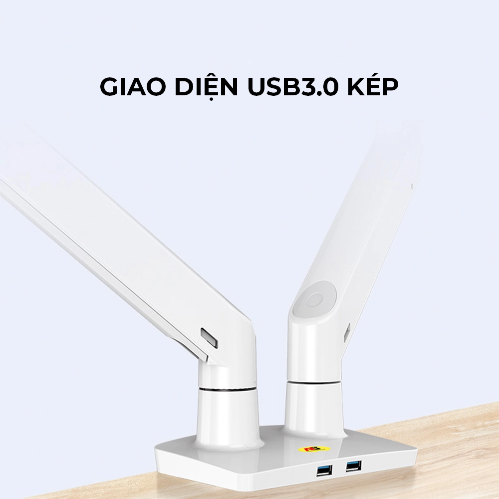 Giá Treo 2 Màn Hình Máy Tính NB F195A (19"- 32") Xoay Mọi Hướng