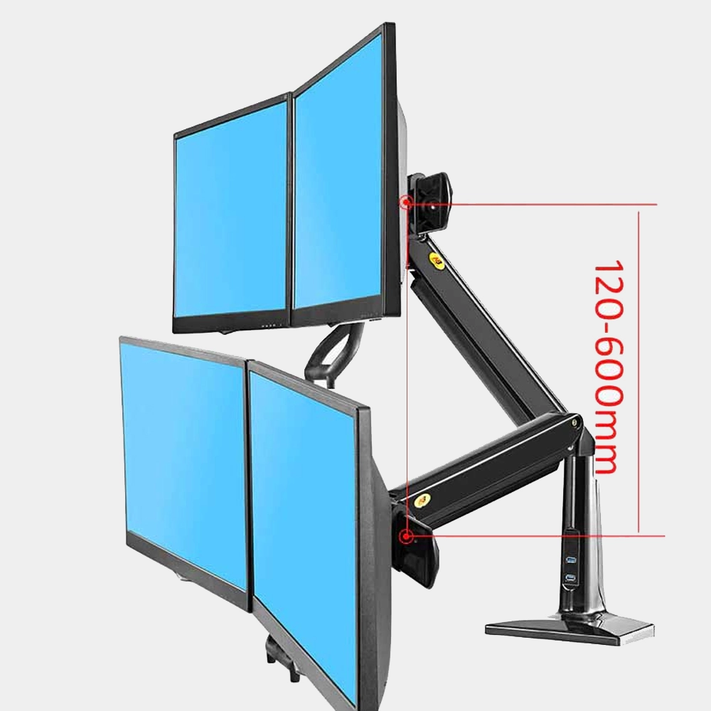 Giá Treo 2 Màn Hình Máy Tính Kẹp Bàn NB-F27 (22" - 27") Chính Hãng