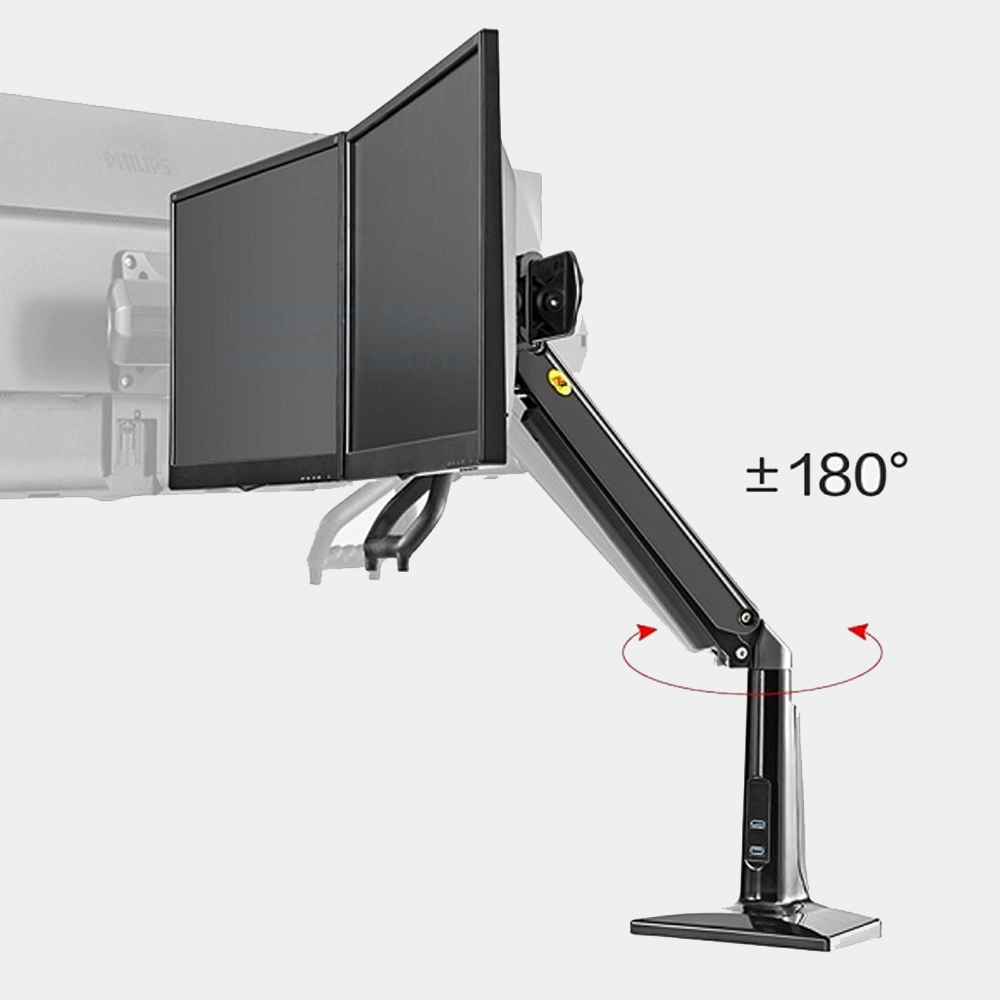 Giá Treo 2 Màn Hình Máy Tính Kẹp Bàn NB-F27 (22" - 27") Chính Hãng