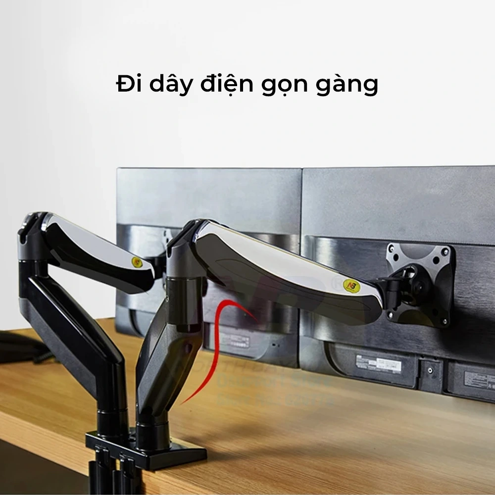 Giá Treo 2 Màn Hình Máy Tính NB-F185A (22"- 27") Hàng Nhập Khẩu