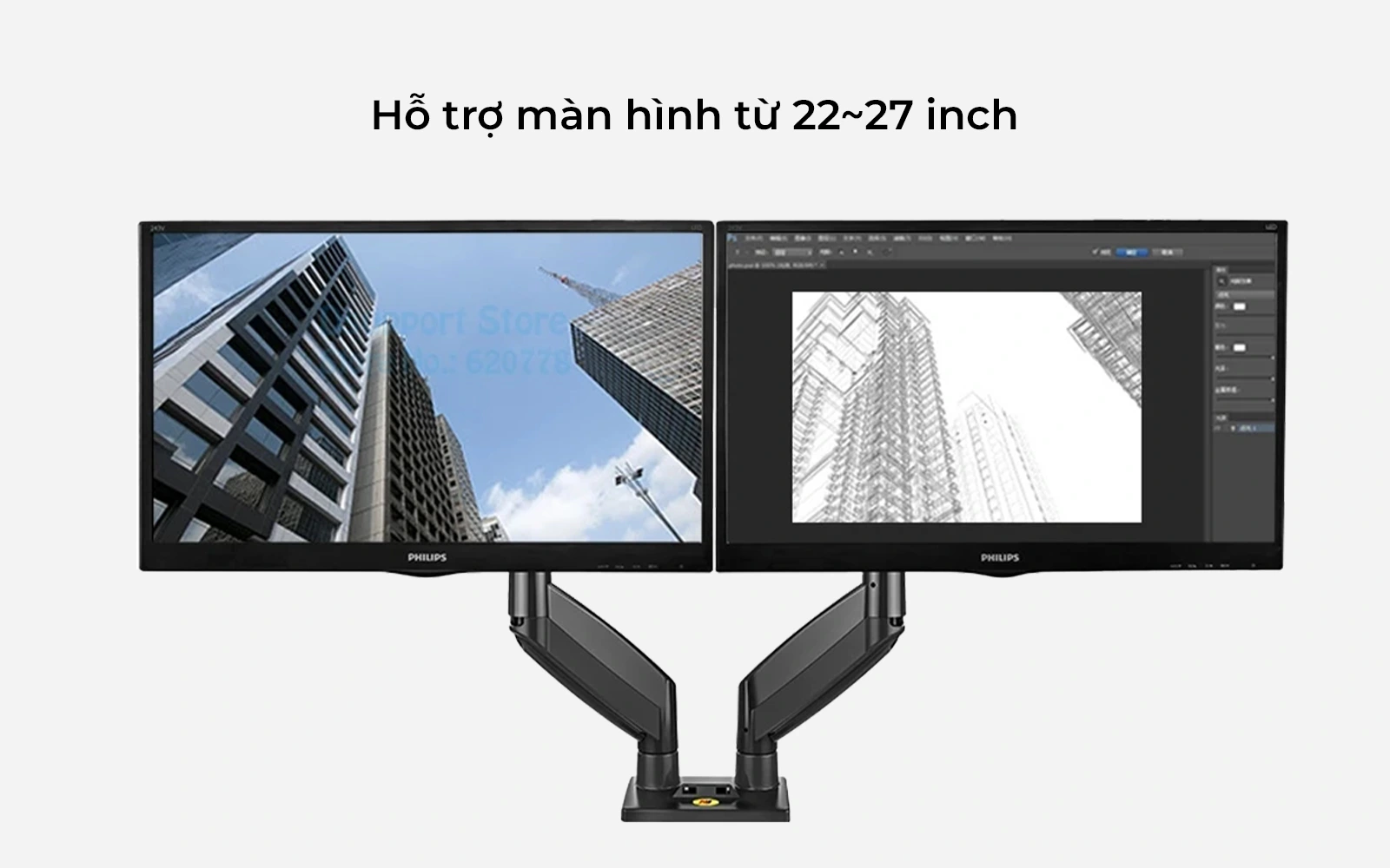 gia-treo-2-man-hinh-may-tinh-nb-f185a-lap-dat-ho-tro-man-hinh-2