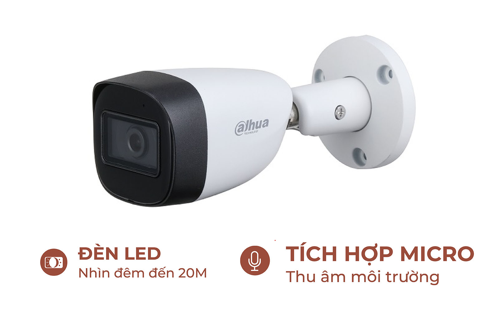 camera dahua hac-hfw1239cp-a-led ghi hình có màu