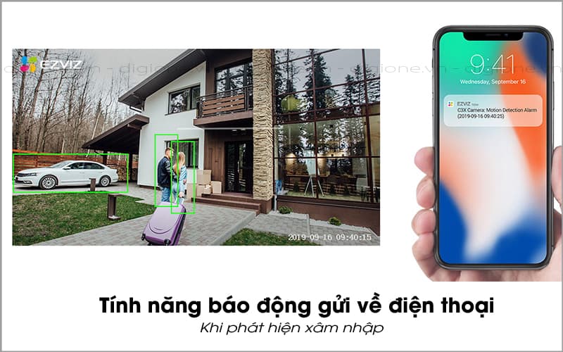 báo động qua điện thoại - ezviz c3x