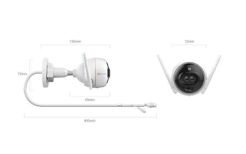 kích thước - ezviz c3x