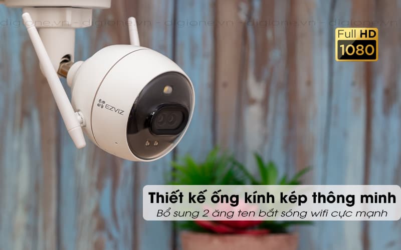 Thiết kế 2 ăng ten và ông kính kép - zviz c3x