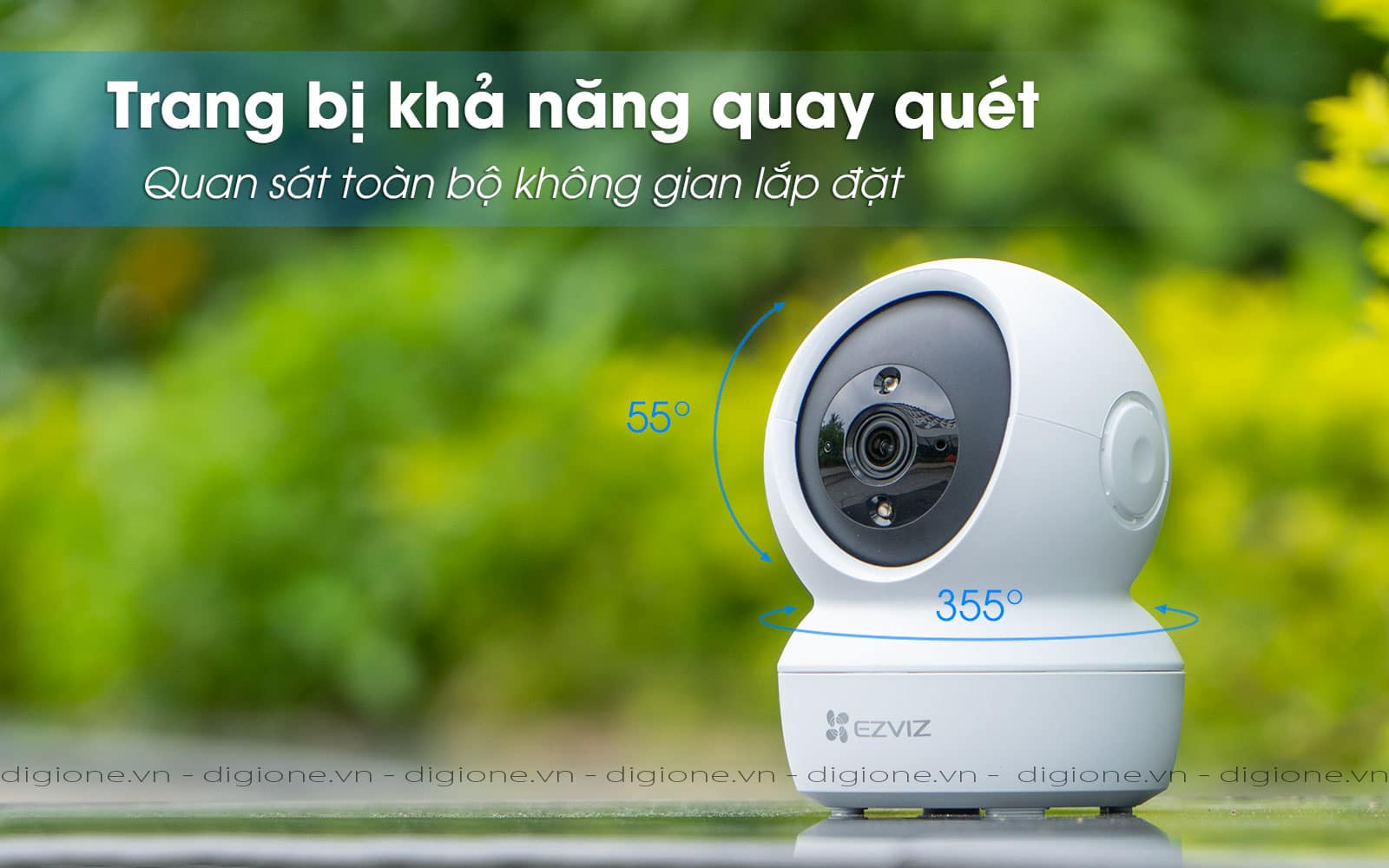 xoay cho góc nhìn toàn cảnh - ezviz c6n 1080p