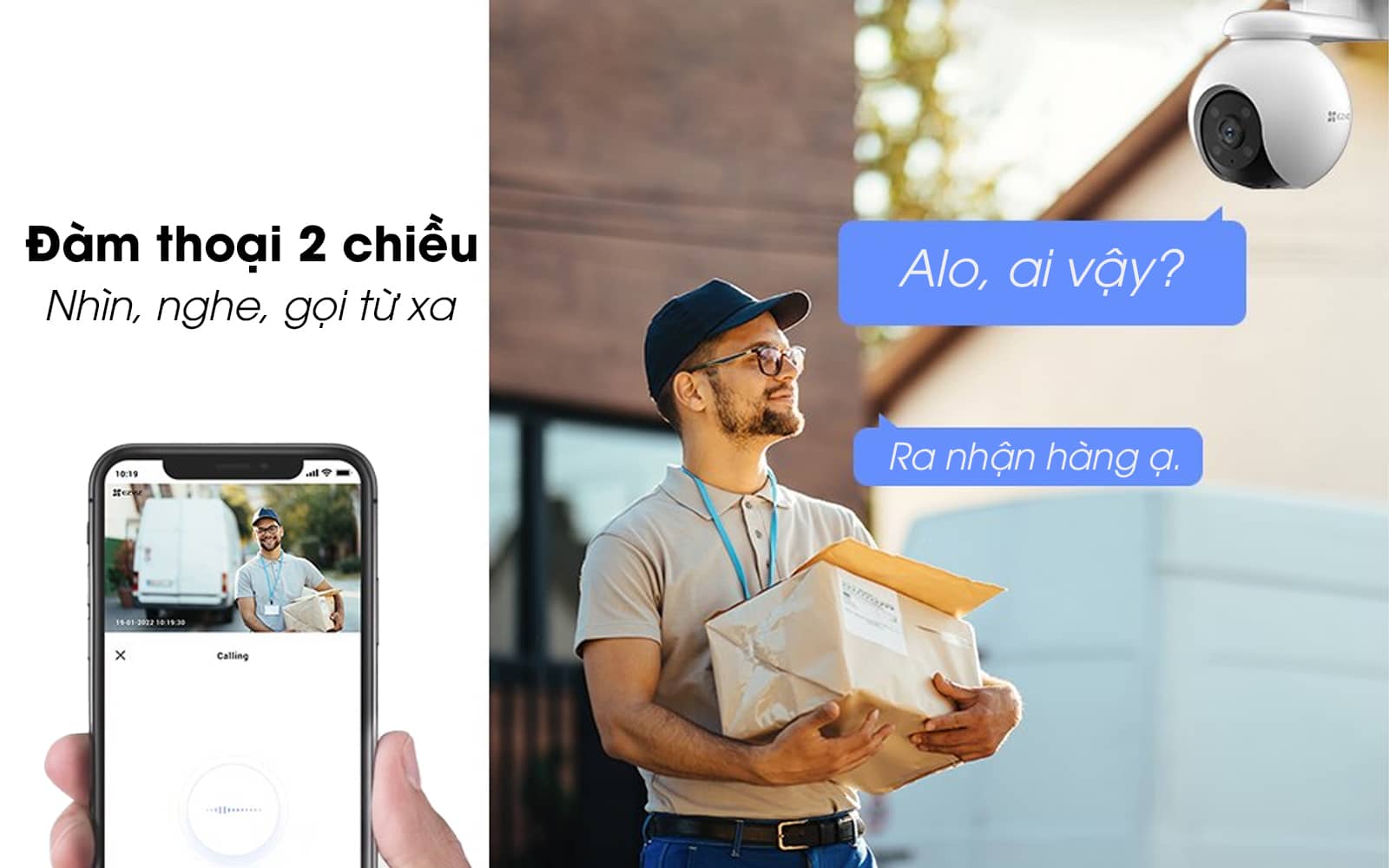 Ezviz H8 Pro 2K đàm thoại 2 chiều 