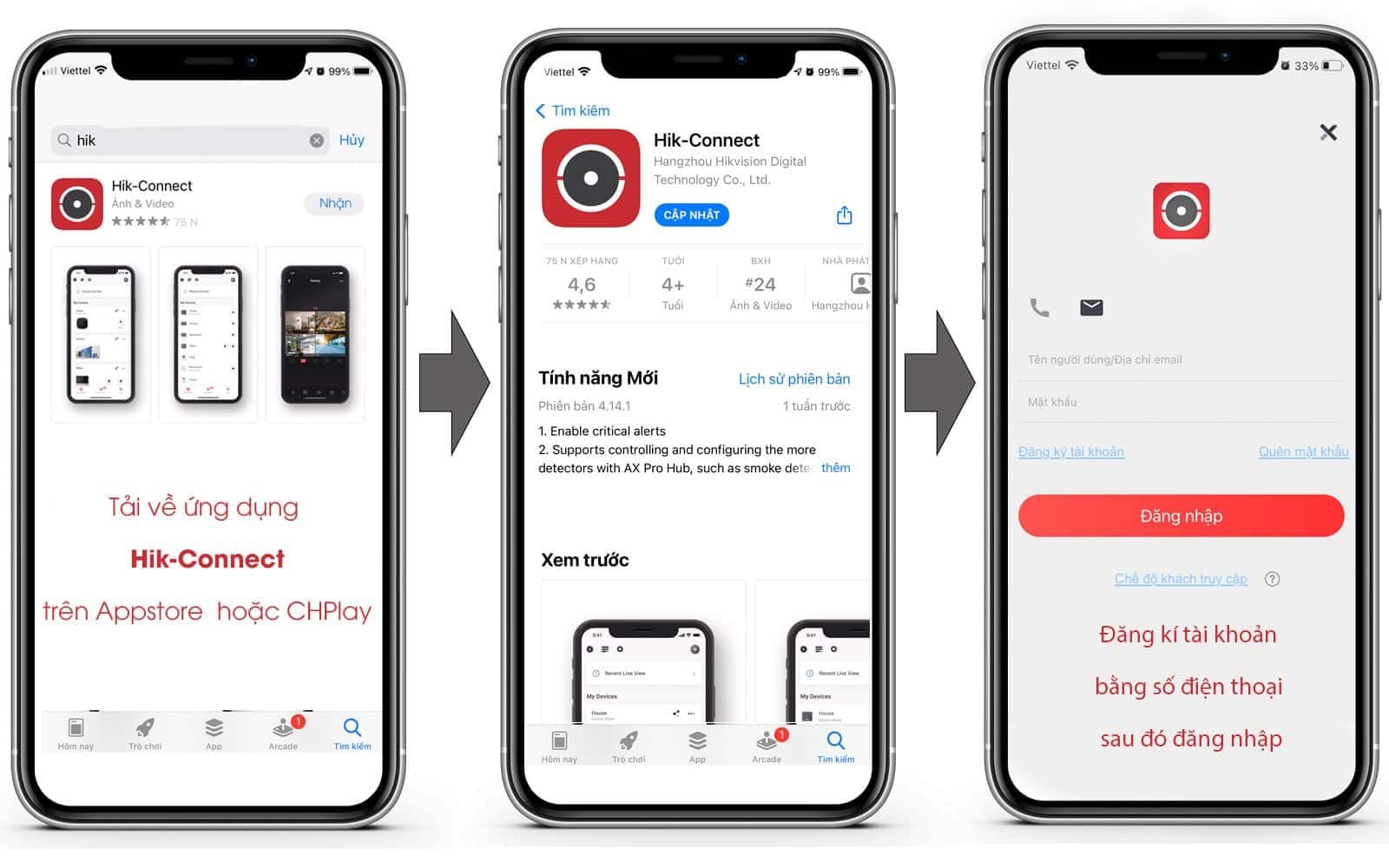 Hướng dẫn cài đặt hik-connect