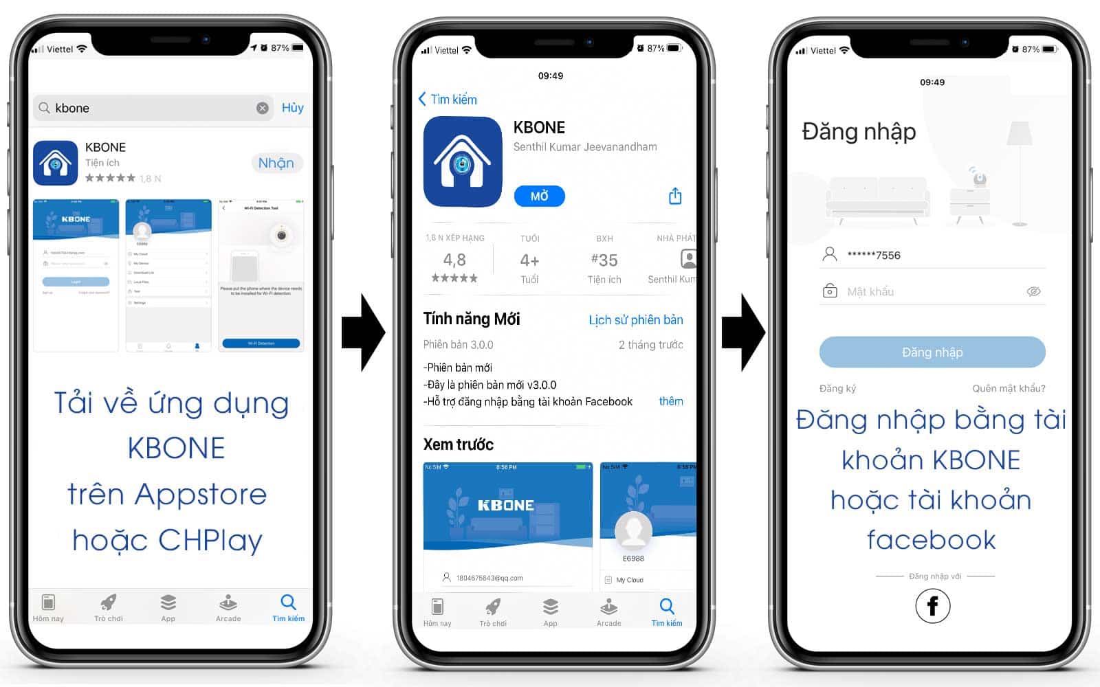 Hướng dẫn cài đặt ứng dụng kbone