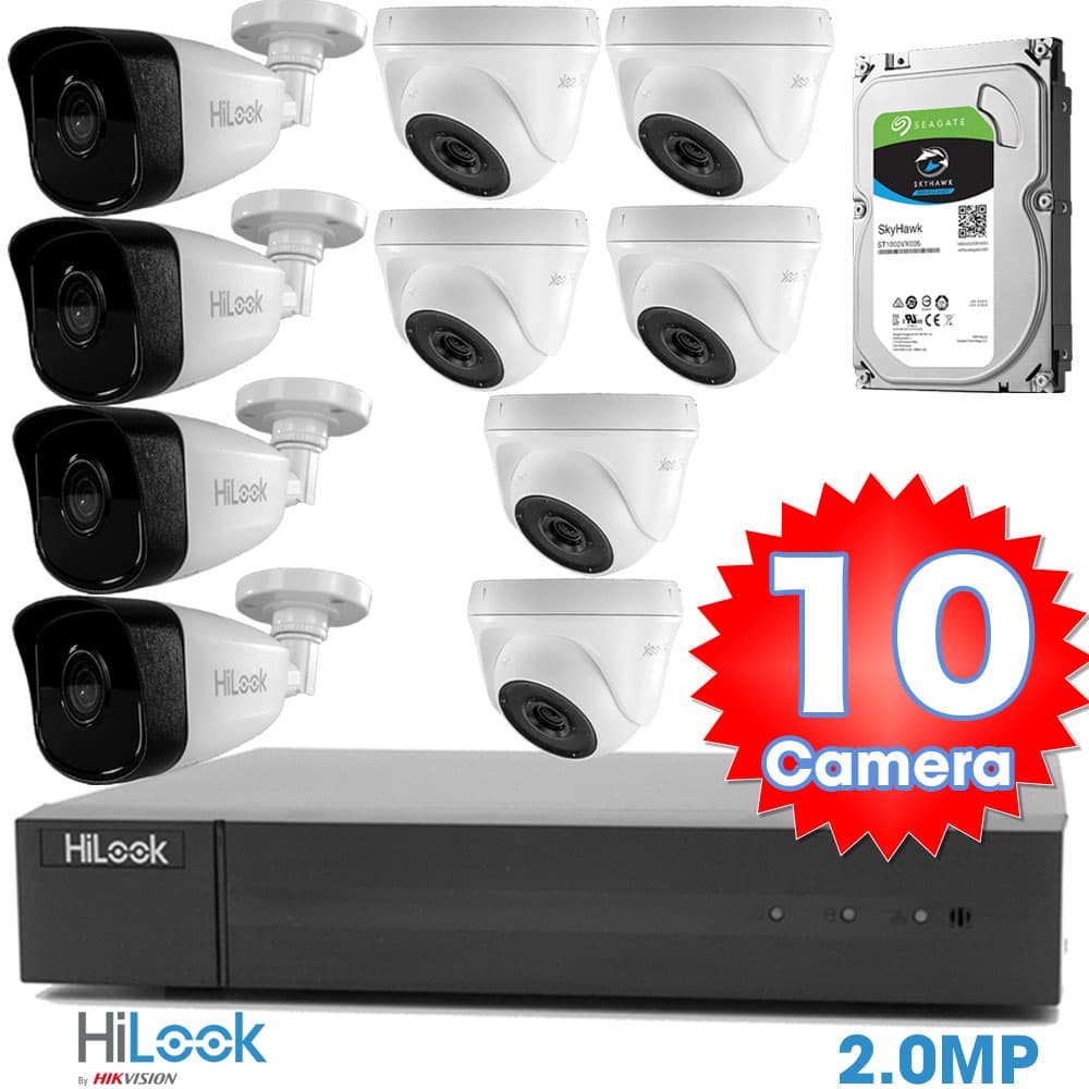 Bộ 10 Mắt Camera HILOOK 2.0mp