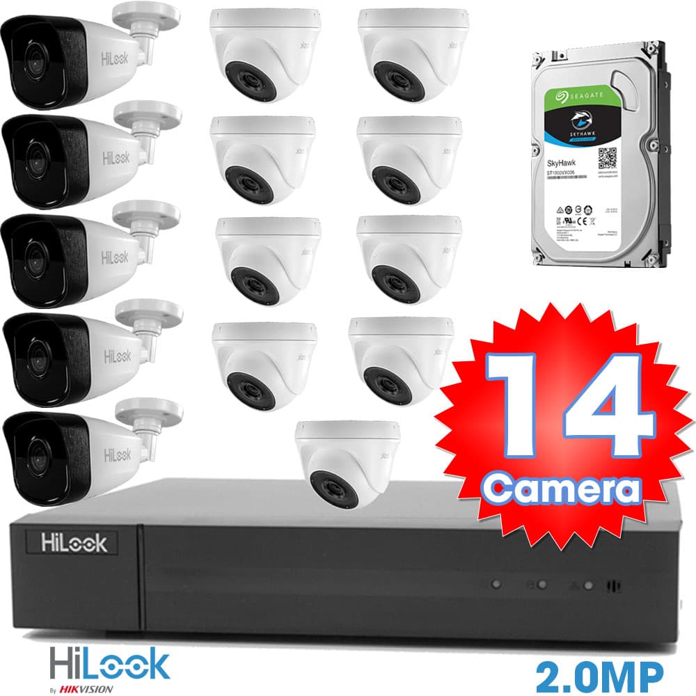 Bộ 14 Mắt Camera HILOOK 2.0mp