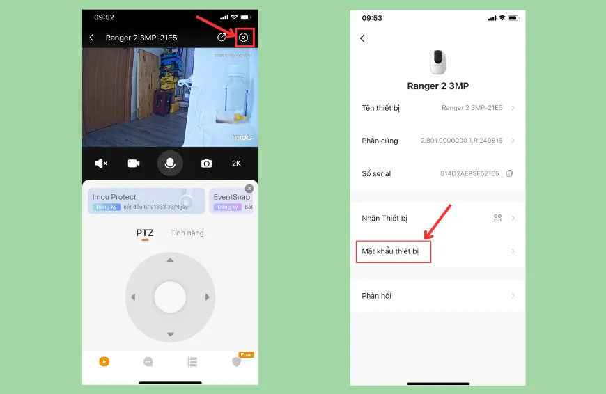 cách thay đổi mật khẩu camera imou