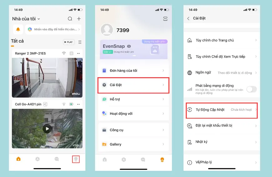camera imou báo thiết bị ngoại tuyến