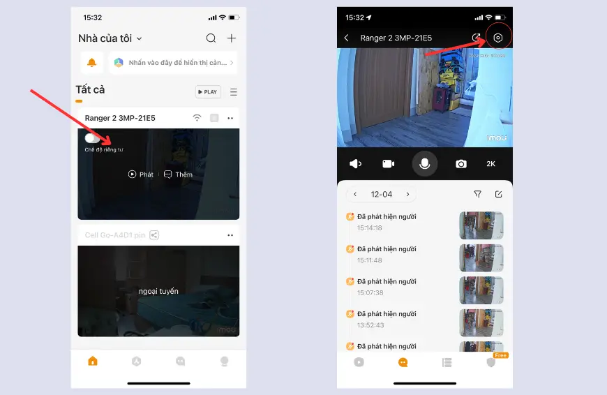 cách xoá chia sẻ camera imou life