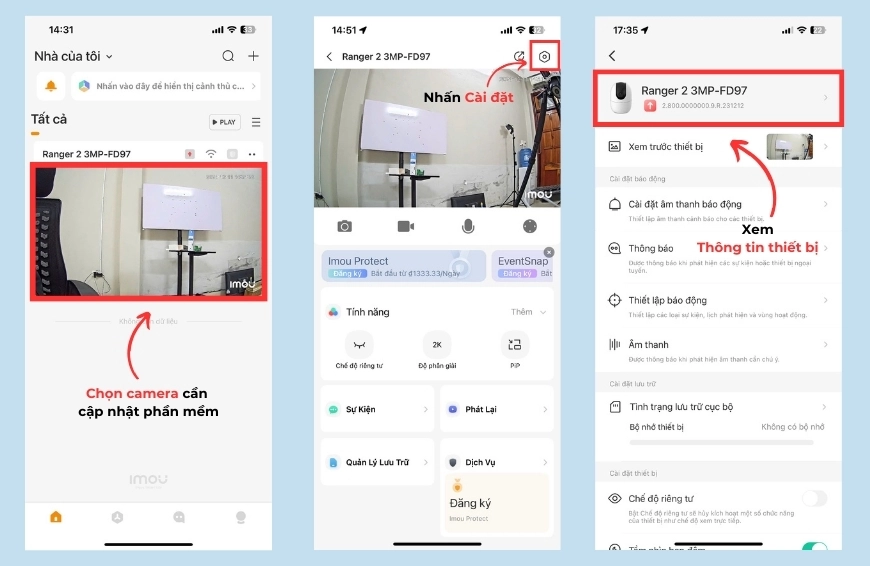Camera Imou bị sai giờ