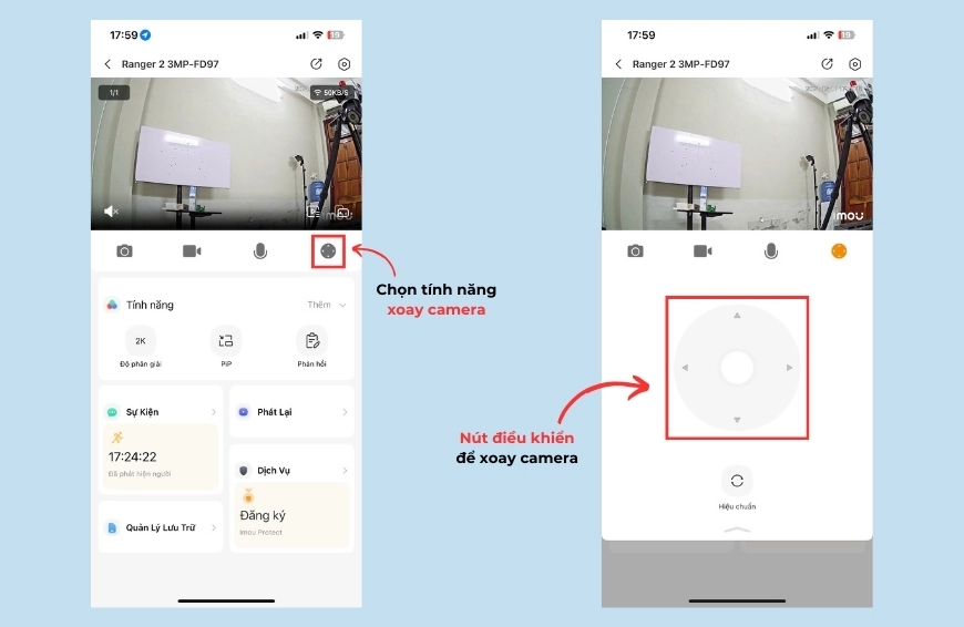 Camera Imou không xoay được