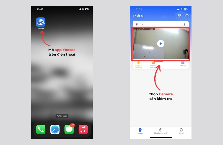 Camera Yoosee hay bị ngoại tuyến