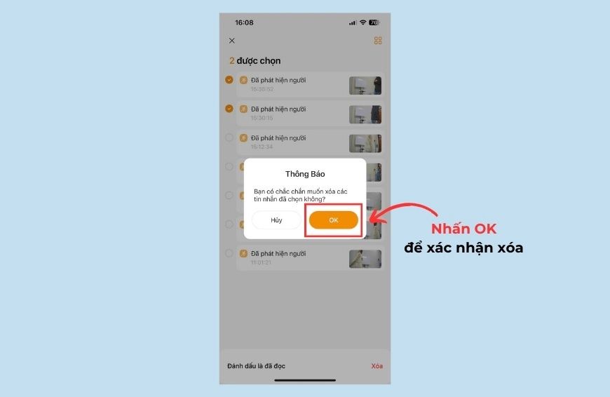 Cách xóa video trên Imou Life